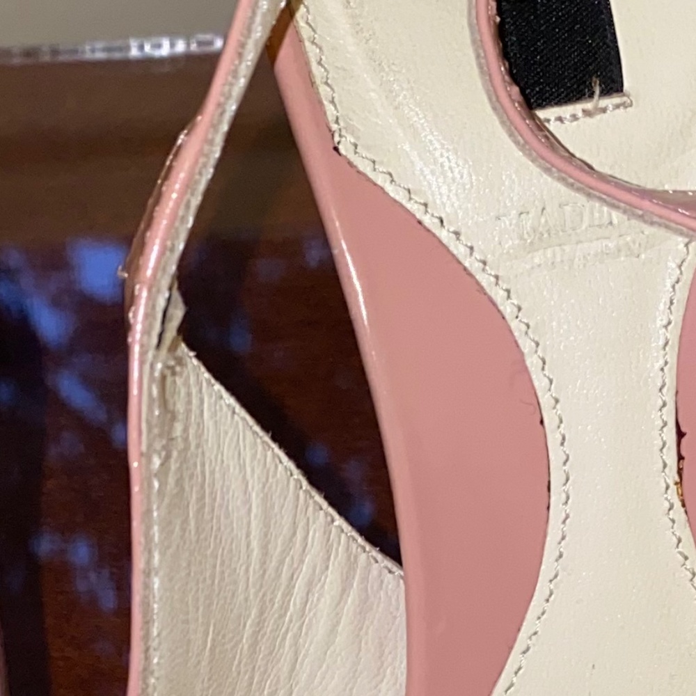 Bally Coral Pink Calf Patent Leather Slingback Stiletto platform size 7 - Picture 7 of 16
